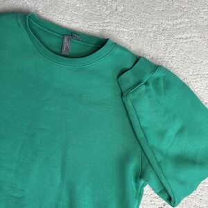Women's Sweaty Betty Small Green Crewneck Pullover Sweater‎ Comfy Gym Casual